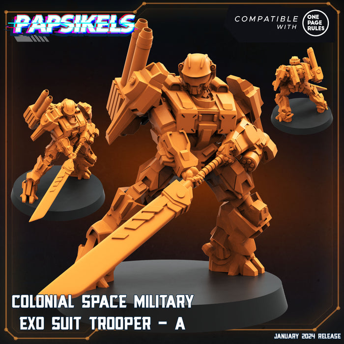 Colonial Space Military Exo Suit Trooper A | Dropship Troopers IV | Sci-Fi Miniature | Papsikels