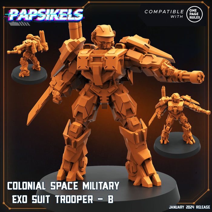 Colonial Space Military Exo Suit Trooper B | Dropship Troopers IV | Sci-Fi Miniature | Papsikels
