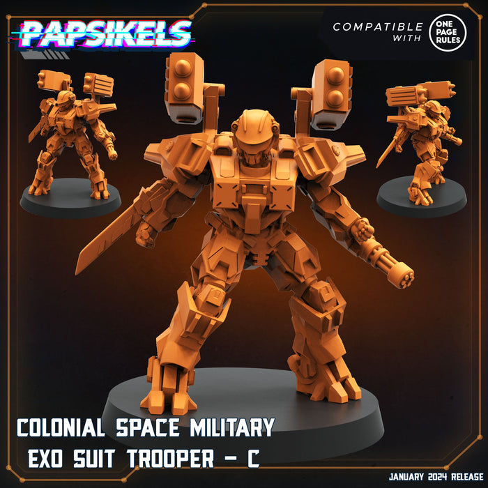 Colonial Space Military Exo Suit Trooper C | Dropship Troopers IV | Sci-Fi Miniature | Papsikels