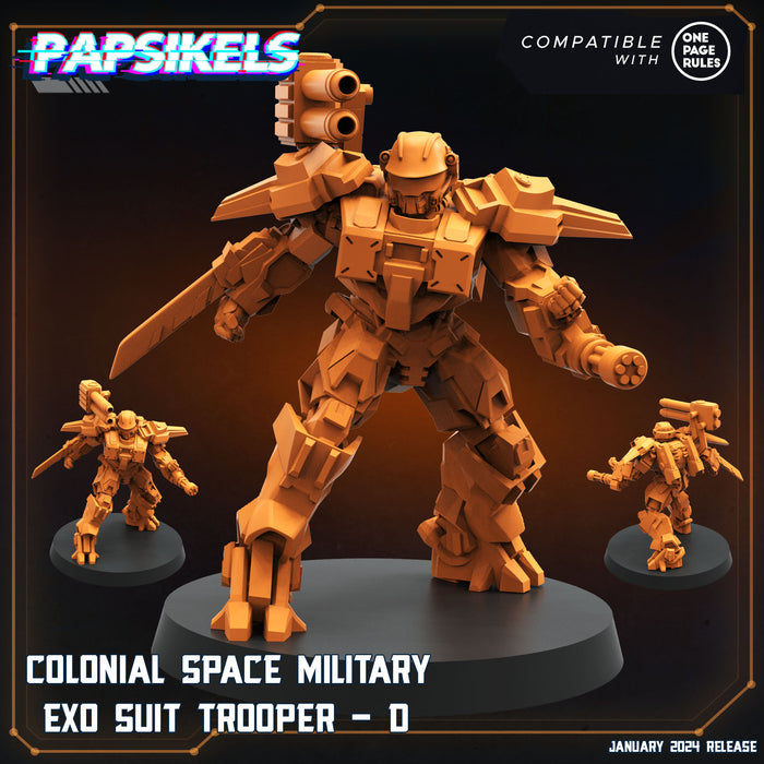 Colonial Space Military Exo Suit Trooper D | Dropship Troopers IV | Sci-Fi Miniature | Papsikels