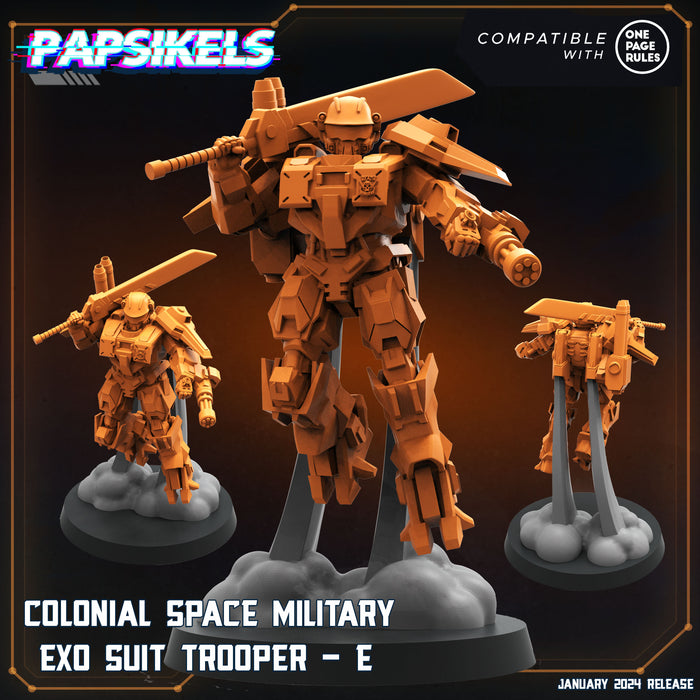 Colonial Space Military Exo Suit Trooper E | Dropship Troopers IV | Sci-Fi Miniature | Papsikels