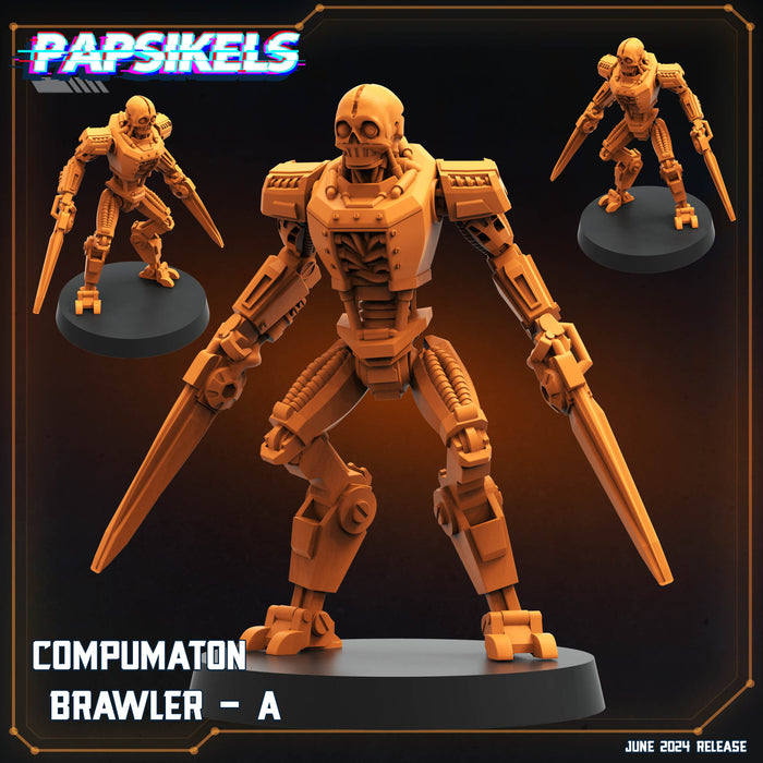 Brawler A | Compumatrons Revenge | Sci-Fi Miniature | Papsikels