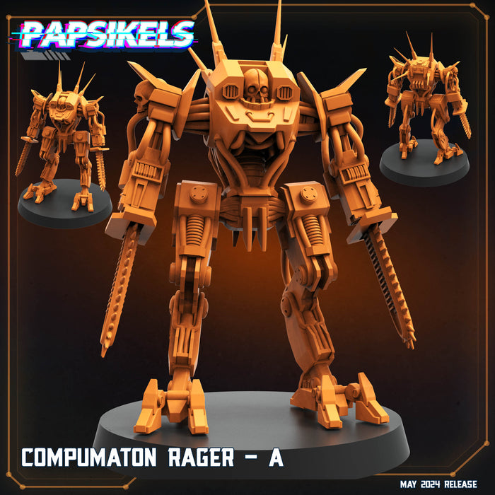 Compumatron Rager Miniatures | Democracy Troopers Bugs and Bots | Sci-Fi Miniature | Papsikels