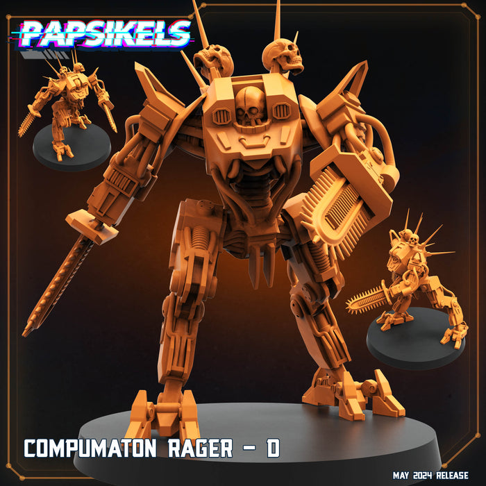 Compumatron Rager Miniatures | Democracy Troopers Bugs and Bots | Sci-Fi Miniature | Papsikels