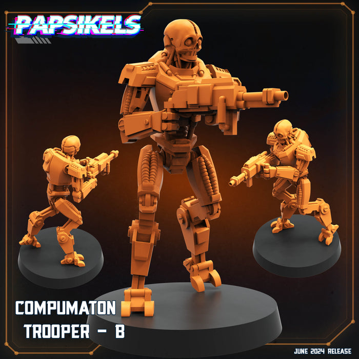 Trooper B | Compumatrons Revenge | Sci-Fi Miniature | Papsikels