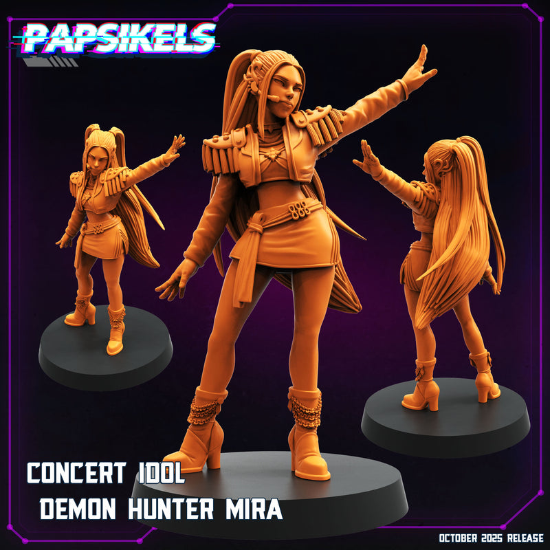 Concert Idol Demon Hunter Miniatures | Cyberpunk | Papsikels