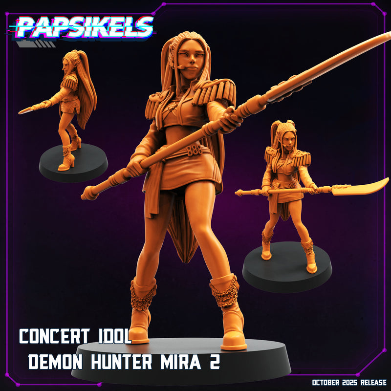 Concert Idol Demon Hunter Miniatures | Cyberpunk | Papsikels