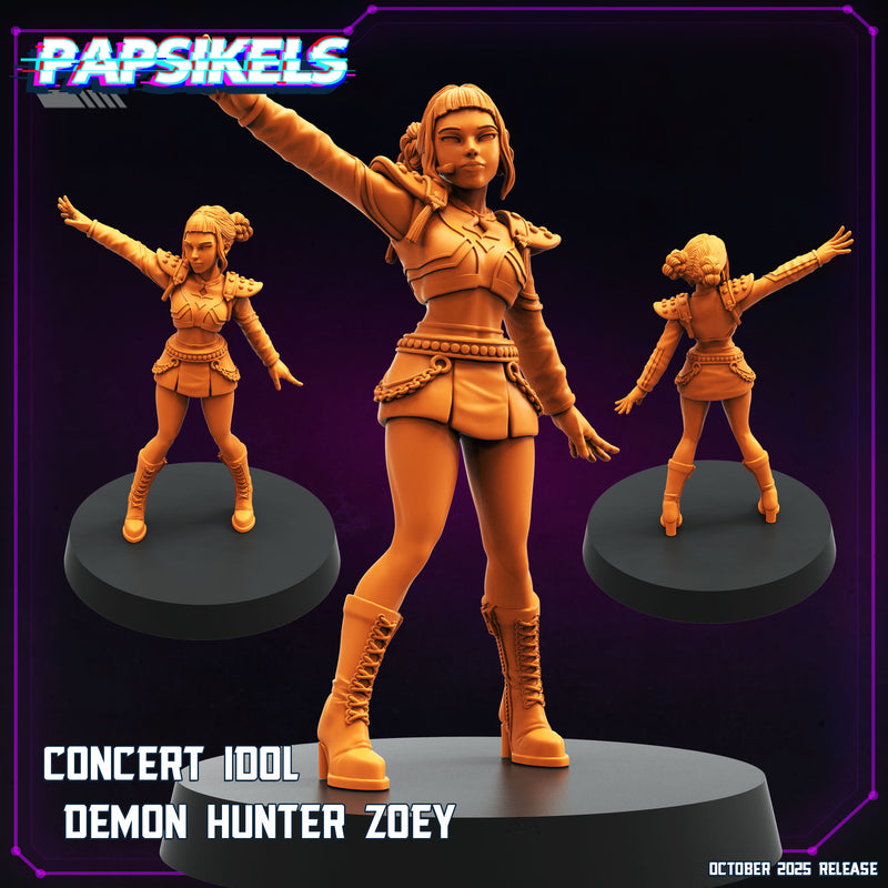Concert Idol Demon Hunter Miniatures | Cyberpunk | Papsikels