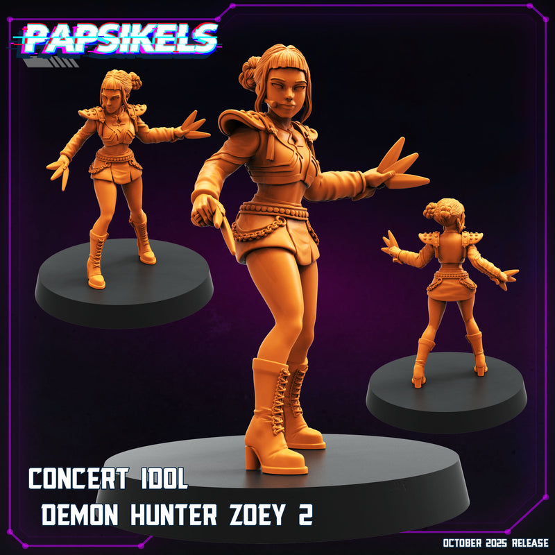 Concert Idol Demon Hunter Miniatures | Cyberpunk | Papsikels