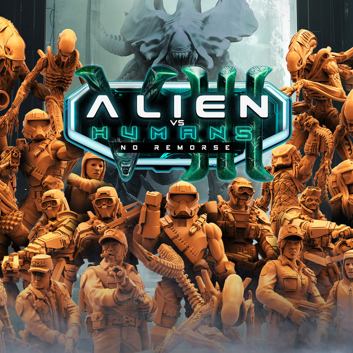 Aliens Vs Humans VIII No Remorse Miniatures (Full Set) | Sci-Fi Miniature | Papsikels