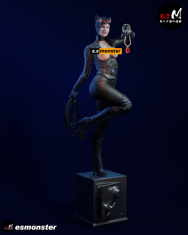 Cat Woman | Pin-Up Statue Fan Art Miniature Unpainted | E.S Monster