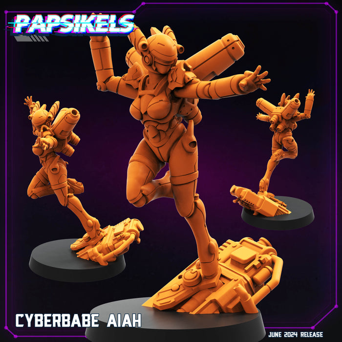 Cyber Babe Aiah | Cyberpunk | Sci-Fi Miniature | Papsikels