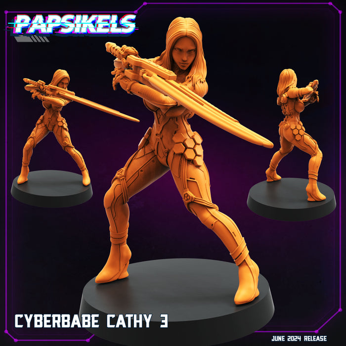 Cyberbabe Cathy C | Cyberpunk | Sci-Fi Miniature | Papsikel