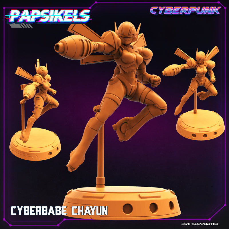 Cyberbabe Miniatures | Cyberpunk | Sci-Fi Miniature | Papsikels