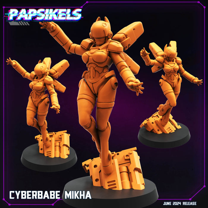 Cyberbabe Mikha | Cyberpunk | Sci-Fi Miniature | Papsikels