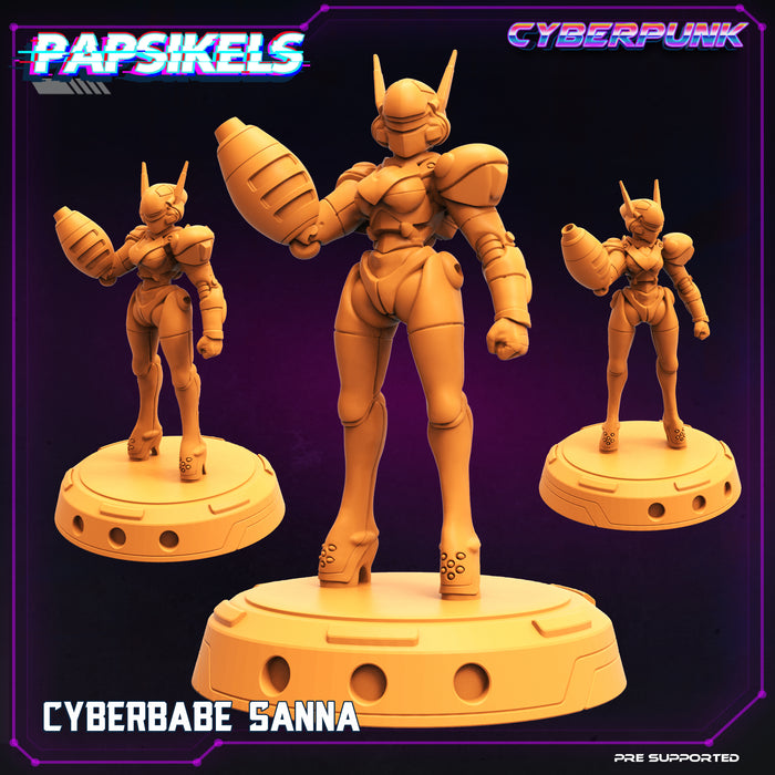 Cyberbabe Sanna | Cyberpunk | Sci-Fi Miniature | Papsikels