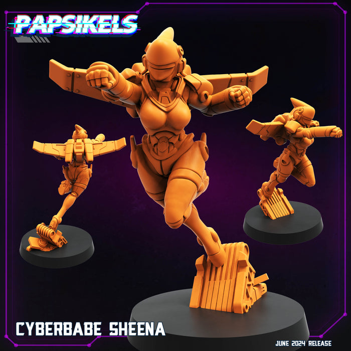 Cyberbabe Sheena | Cyberpunk | Sci-Fi Miniature | Papsikels