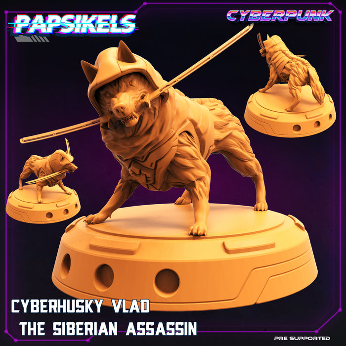 Cyberdog Vlad the Serbian Assassin | Cyberpunk | Sci-Fi Miniature | Papsikels