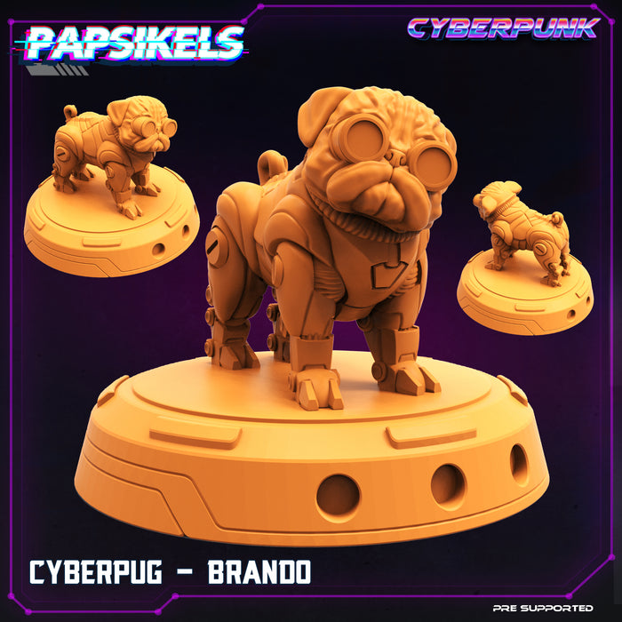 Cyberpug Brando | Cyberpunk | Sci-Fi Miniature | Papsikels