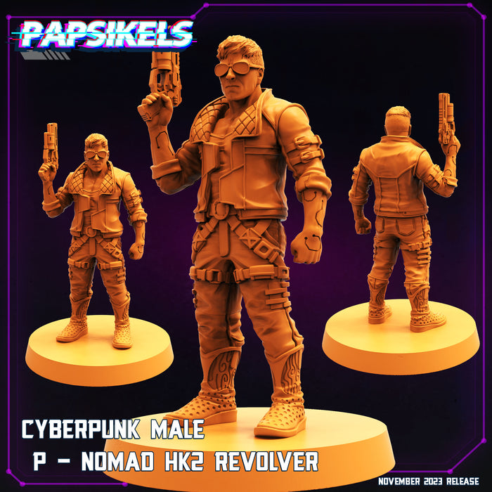 Nomad w/ HK2 Revolver | Cyberpunk | Sci-Fi Miniature | Papsikels