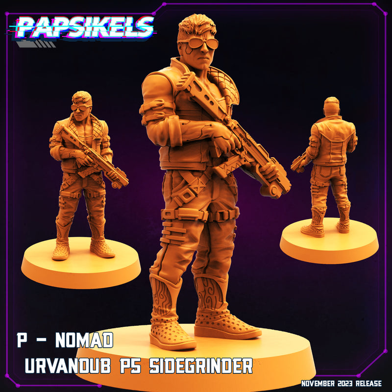 Nomad w/ Urvandub P5 Sidegrinder | Cyberpunk | Sci-Fi Miniature | Papsikels