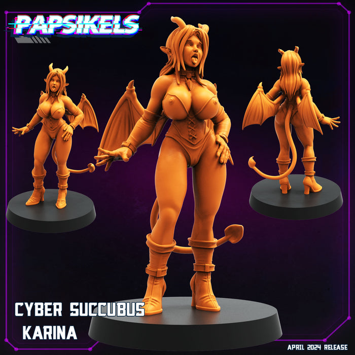 Cyber Succubus Karina | Cyberpunk | Sci-Fi Miniature | Papsikels