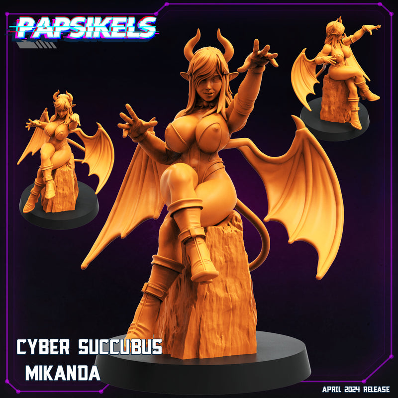Cyber Succubus Miniatures | Cyberpunk | Sci-Fi Miniature | Papsikels