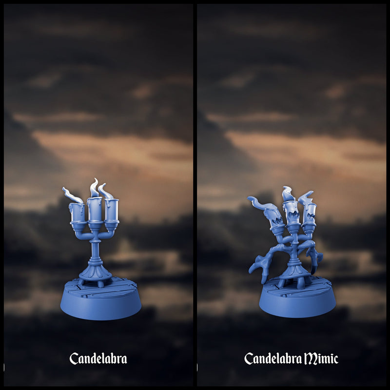 Candelabra Mimic | Panic at Moorefrost Manor | Tabletop RPG Miniature TabletopXtra