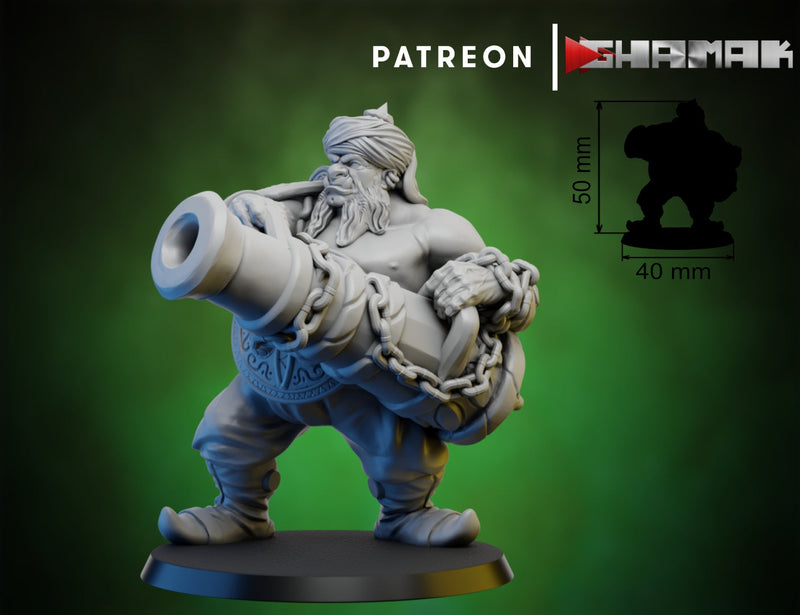 Cannoneer A | Ogres | Fantasy Miniature | Ghamak TabletopXtra