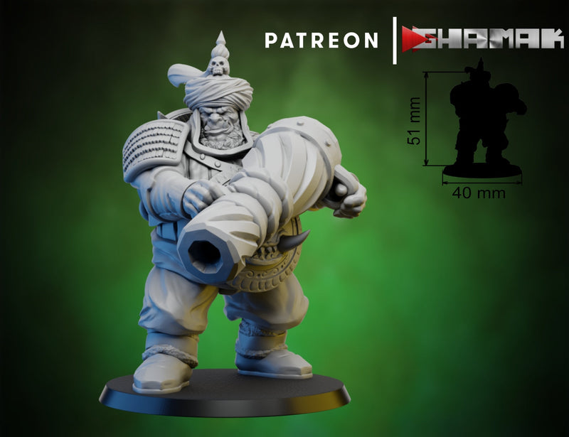 Cannoneer D | Ogres | Fantasy Miniature | Ghamak TabletopXtra