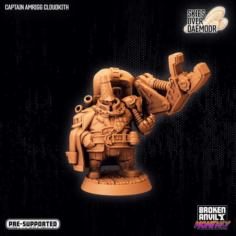 Captain Amrigg Cloudkith | Skies Over Daemoor | Tabletop RPG Miniature TabletopXtra