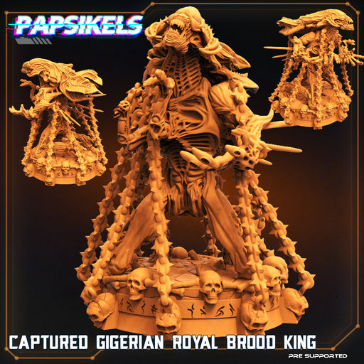 Captured Gigerian Royal Brood King | Skull Hunters IV Aethelari Awakening | Sci-Fi Miniature | Papsikels TabletopXtra