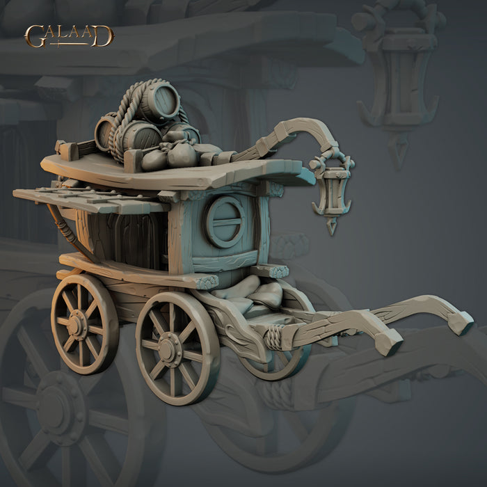 Cart | Dwarf Caravan | Fantasy Miniature | Galaad Miniatures