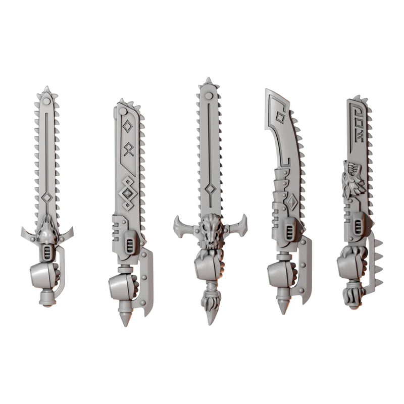 Toothed Swords | Primal Hounds | Conversion Bits For 28mm 32mm Sci-fi Space Knights