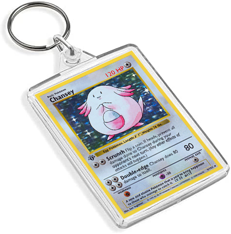 Pokemon TCG Card Art Style Keyring - Base Set