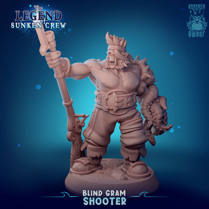 Character Miniatures | The Legend of Sunken Crew | Fantasy Miniature | Drunken Dwarf TabletopXtra