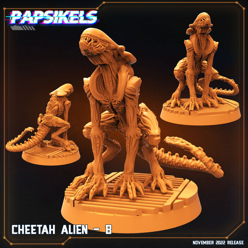 Cheetah Alien Miniatures | Aliens Vs Skull Hunters II | Sci-Fi Miniature | Papsikels