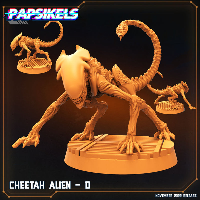 Cheetah Alien Miniatures | Aliens Vs Skull Hunters II | Sci-Fi Miniature | Papsikels