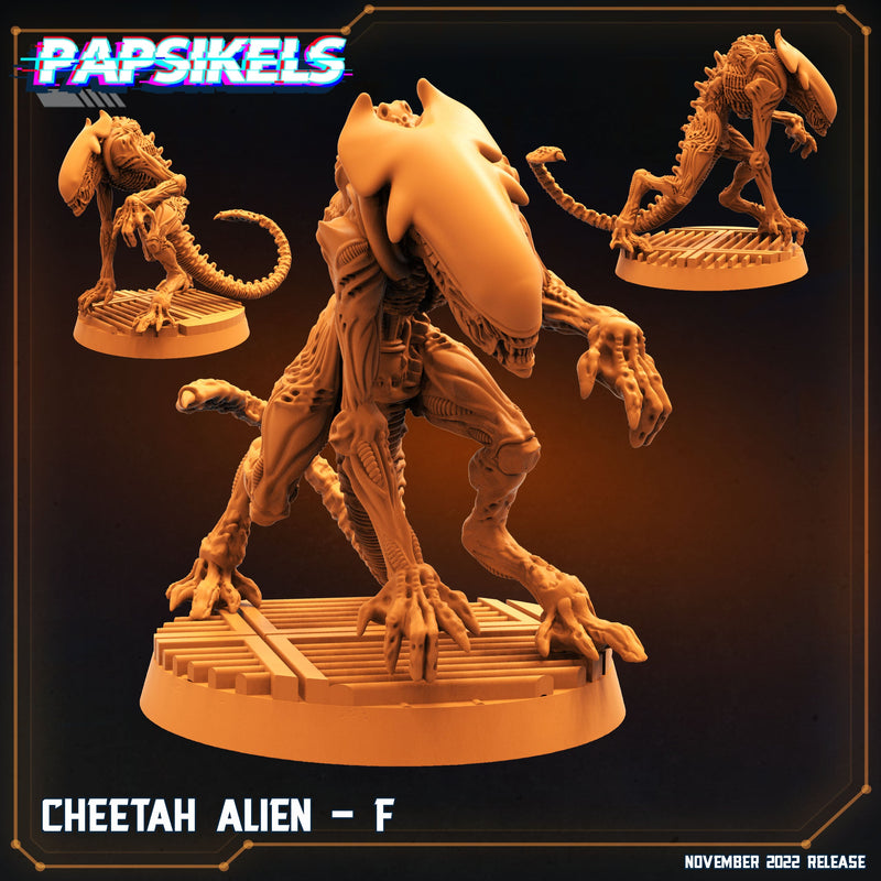 Cheetah Alien Miniatures | Aliens Vs Skull Hunters II | Sci-Fi Miniature | Papsikels