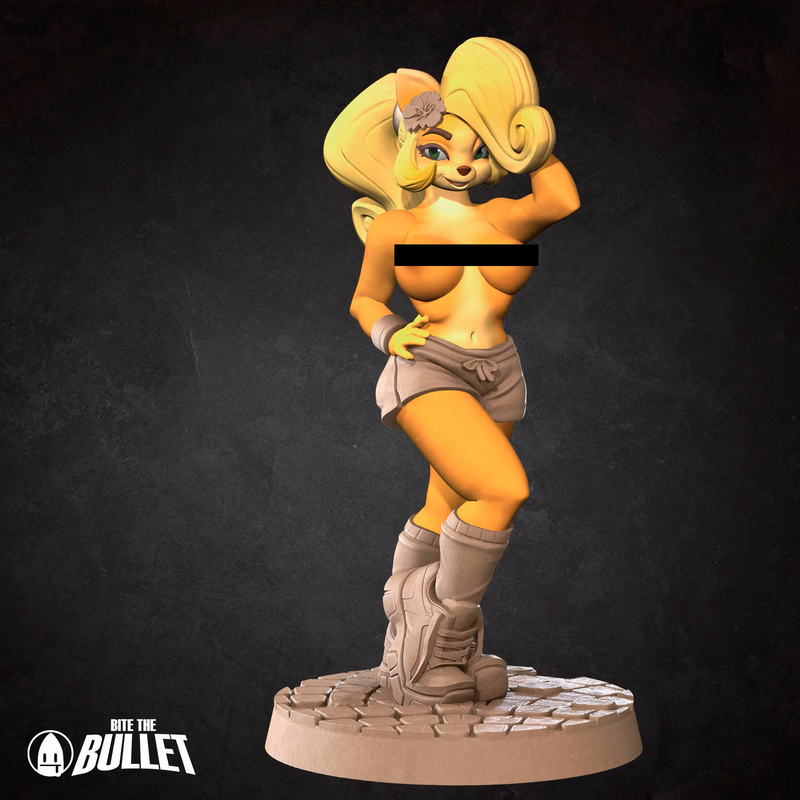 Untamed Bandicoot Chloe Pin-Up | Bullet Town Forest Village | Tabletop Fantasy Resin Miniatures | BTB