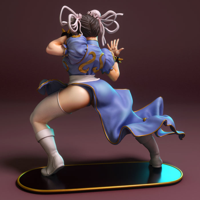 Chun Li | Pin-Up Statue Fan Art Miniature Unpainted | Torrida Minis