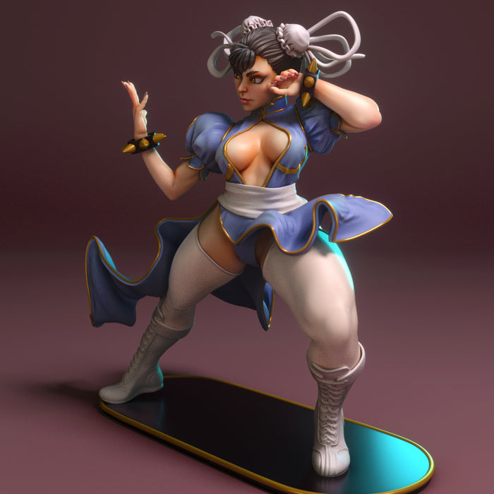 Chun Li | Pin-Up Statue Fan Art Miniature Unpainted | Torrida Minis