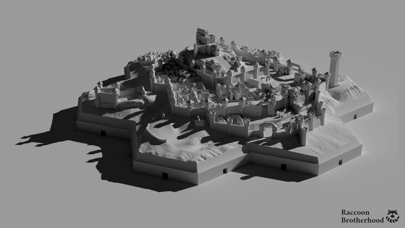 City 1 | Segone Hex Map Tiles | Stressed Racoon