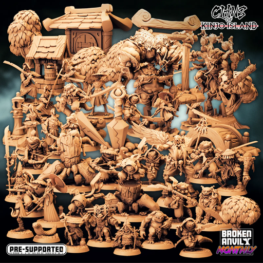 Clans of Kinjo Island Miniatures (Full Set) | Tabletop RPG Miniature TabletopXtra