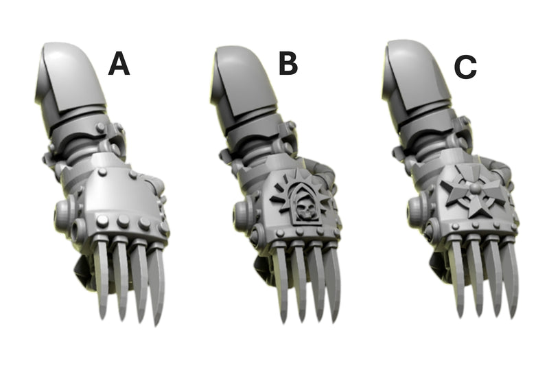 Claw Pairs | Eternal Pilgrims | Conversion Bits For 28mm 32mm Sci-fi Marines