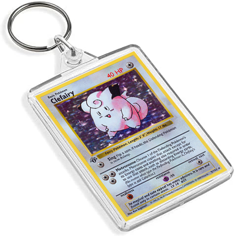 Pokemon TCG Card Art Style Keyring - Base Set