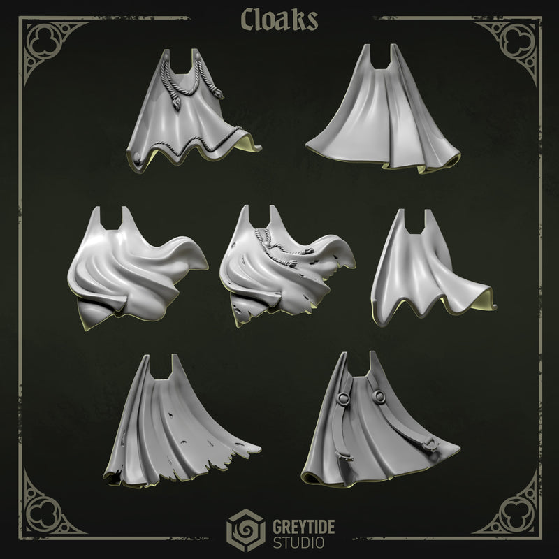 Cloaks | Eternal Pilgrims | Conversion Bits For 28mm 32mm Sci-fi Marines