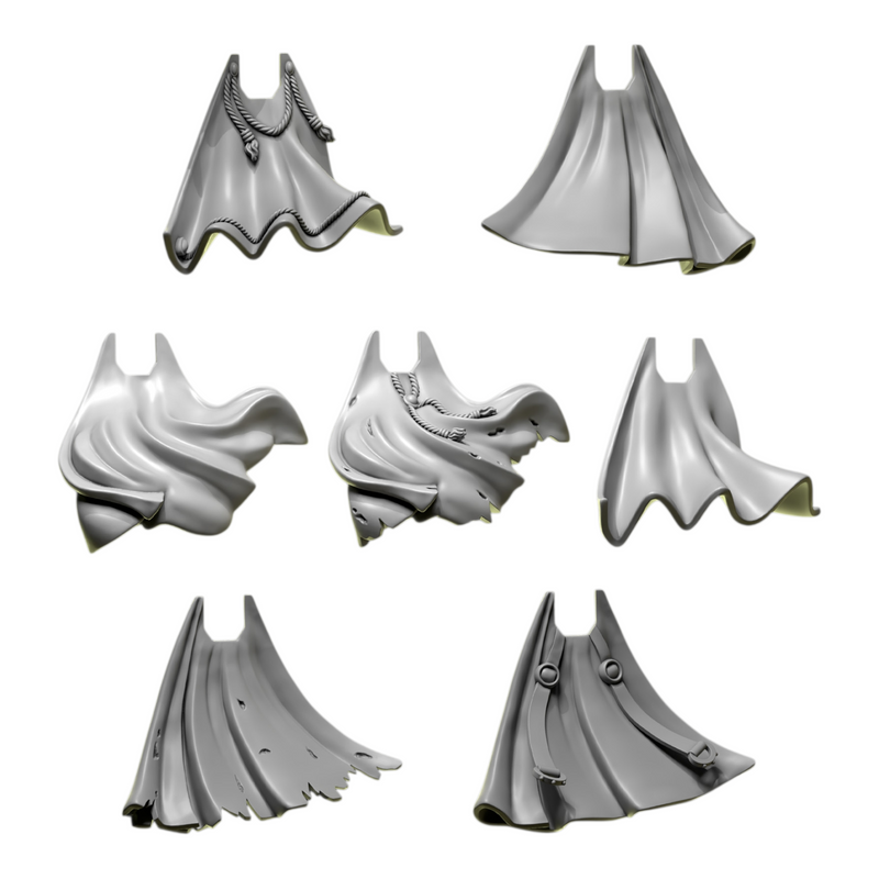 Cloaks | Eternal Pilgrims | Conversion Bits For 28mm 32mm Sci-fi Marines