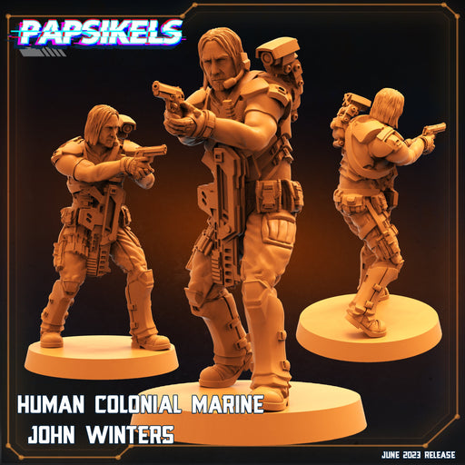 Colonial Marine John Winters | Aliens Vs Humans V | Sci-Fi Miniature | Papsikels TabletopXtra