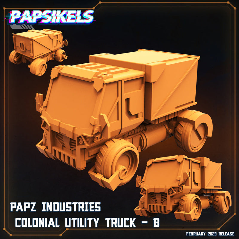 Colonial Utility Truck B | Star Entrance | Sci-Fi Miniature | Papsikels TabletopXtra